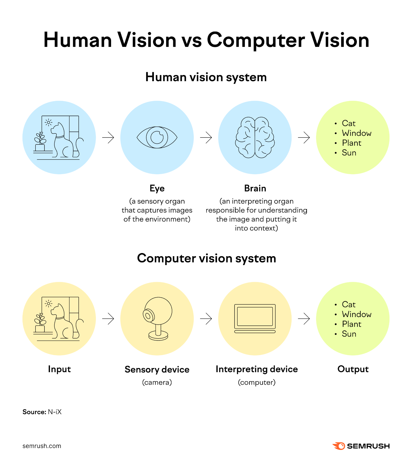 Human vision vs computer vision systems