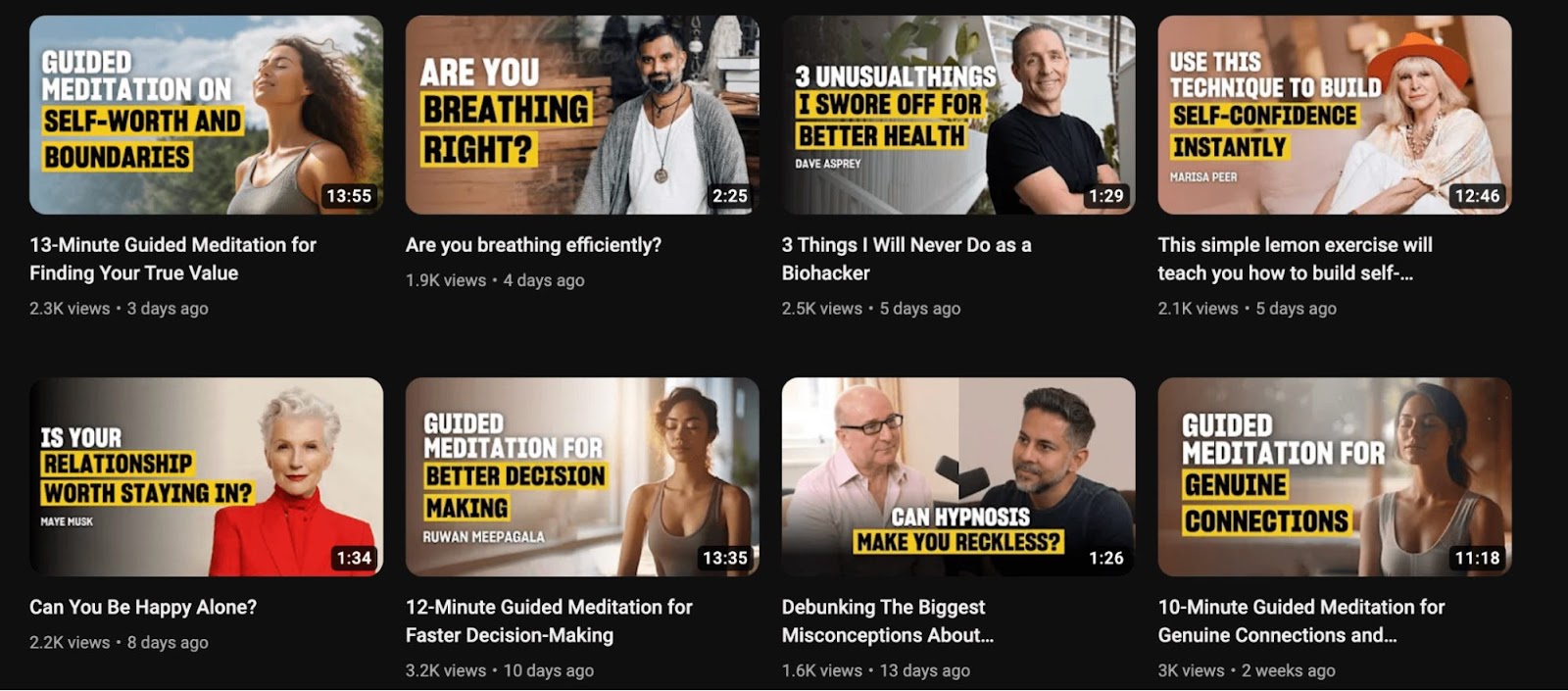 Mindvalley's YouTube videos