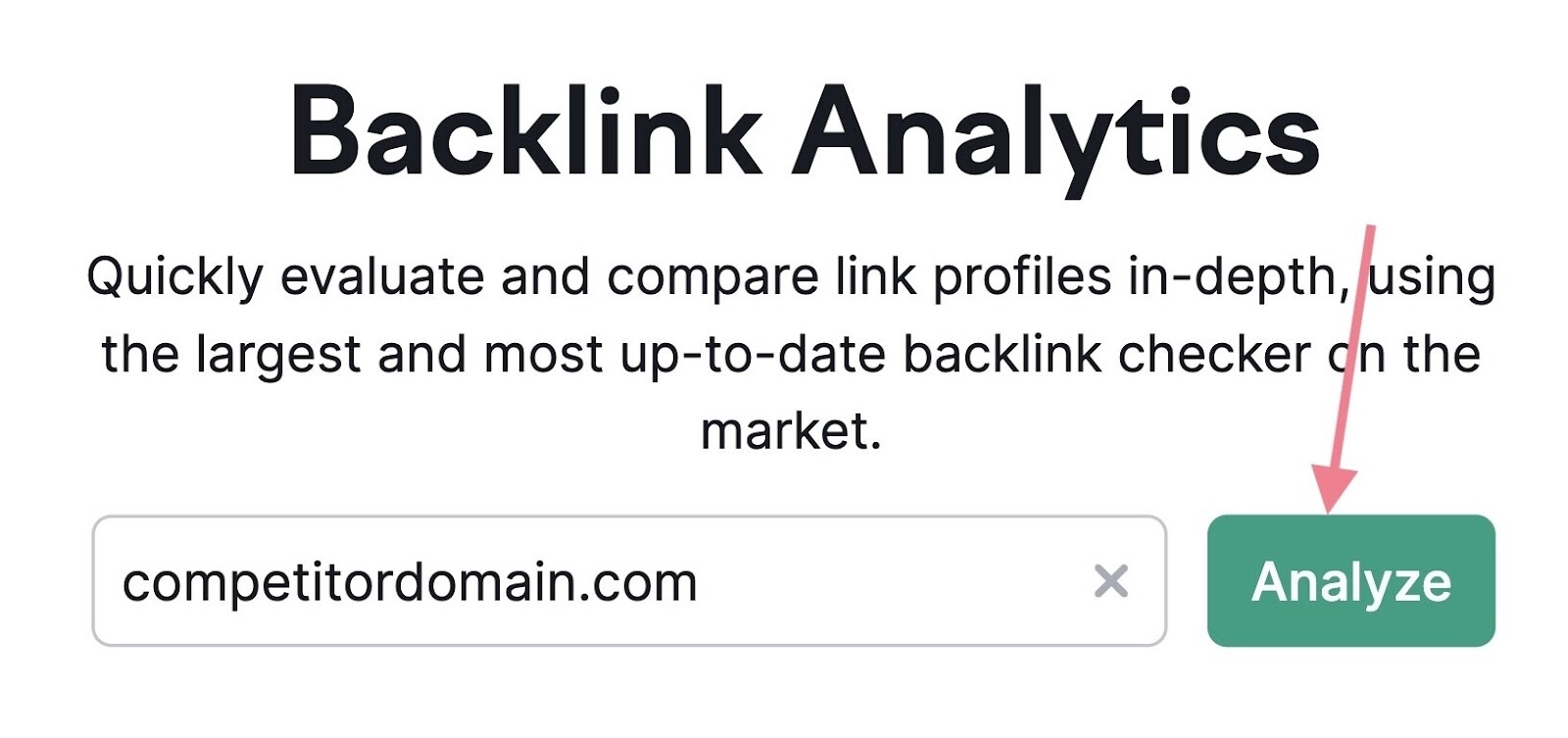 Backlinks tool competitor domain